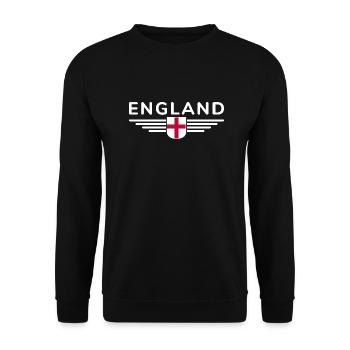 England Fan T-Shirt Design - Unisex Sweatshirt - black - Front - Alina (178cm) & Michal (187cm)