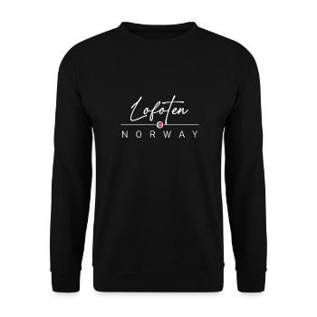 Norwegen - Lofoten - Norge - Norway - Unisex Pullover - Schwarz - Vorne - Alina (178cm) & Michal (187cm)