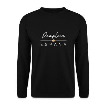 Spain - Pamplona - Spanien - Espana - Unisex Pullover - Schwarz - Vorne - Alina (178cm) & Michal (187cm)