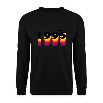 Proudly Celebrating 1995 - Vintage 30 Years of - Unisex Sweatshirt - black - Front - Alina (178cm) & Michal (187cm)