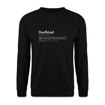 Village Child Village Country Life Country Bumpkin Definition - Unisex Sweatshirt - black - Front - Alina (178cm) & Michal (187cm)