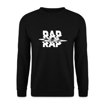 RAP-Musik-Logo-Design - Unisex Pullover - Schwarz - Vorne - Alina (178cm) & Michal (187cm)