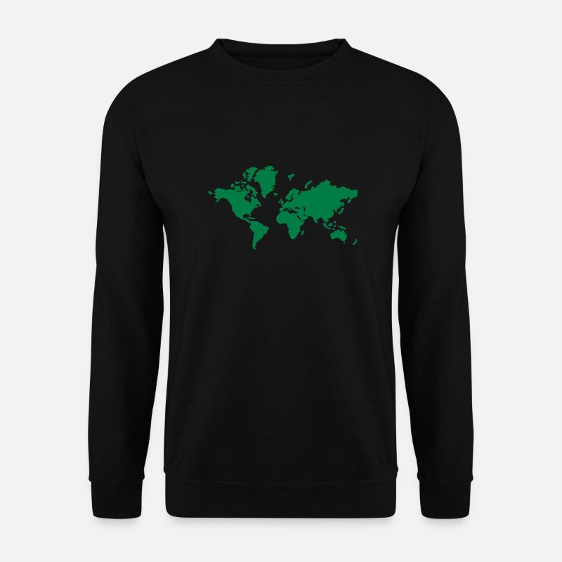 Weltkarte - Unisex Pullover - Schwarz