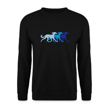 Trois salukis - Sweat-shirt Unisexe - noir - Devant - Alina (178cm) & Michal (187cm)