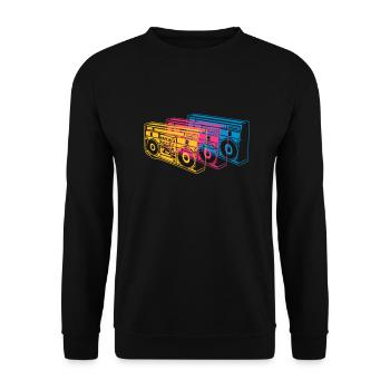 Radio - Unisex Pullover - Schwarz - Vorne - Alina (178cm) & Michal (187cm)