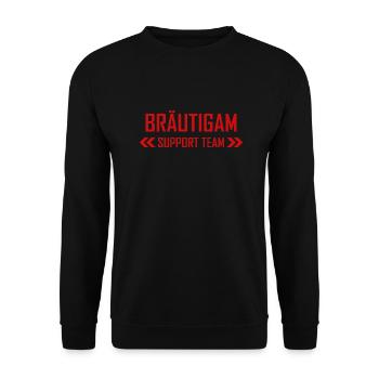 Bräutigam Support Team 2 - Unisex Pullover - Schwarz - Vorne - Alina (178cm) & Michal (187cm)