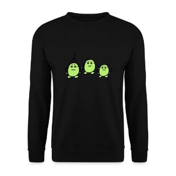 3 pommes de terre à la fourchette - V2 - Sweat-shirt Unisexe - noir - Devant - Alina (178cm) & Michal (187cm)