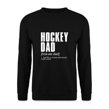 Définition de papa de hockey t-shirt Père de hockey papa - Sweat-shirt Unisexe - noir - Devant - Alina (178cm) & Michal (187cm)