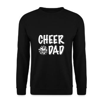 Cheer Papa T-shirt Père Pom-pom girl papa père - Sweat-shirt Unisexe - noir - Devant - Alina (178cm) & Michal (187cm)