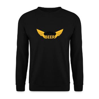 text sexy hot cute sex design logo I'm here for ti - Unisex Sweatshirt - black - Front - Alina (178cm) & Michal (187cm)