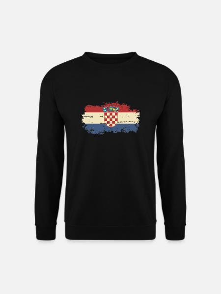 Kroatien Kroatisch Hrvatska Kroaten Kroaten Kroaten - Unisex Pullover - Schwarz