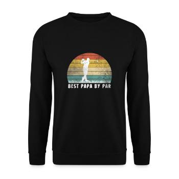 Best Papa By Par Golfer Golf Player Father - Unisex Sweatshirt - black - Front - Alina (178cm) & Michal (187cm)