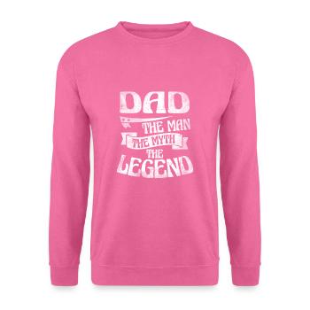 Dad The Man The Myth The Legend Geschenk Vater - Unisex Pullover - Pink - Vorne