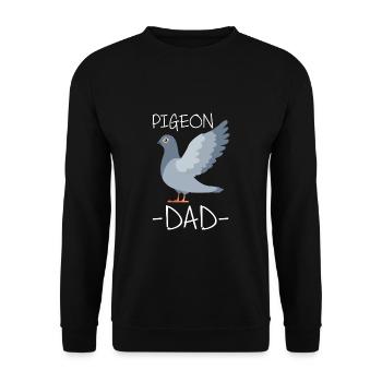 Pigeon Dad father dad dove father - Unisex Sweatshirt - black - Front - Alina (178cm) & Michal (187cm)