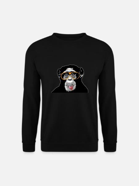 Chimpanzee - monkey - Unisex Sweatshirt - black