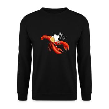 The Chef, Koch, Köchin, Hummer - Unisex Pullover - Schwarz - Vorne - Alina (178cm) & Michal (187cm)
