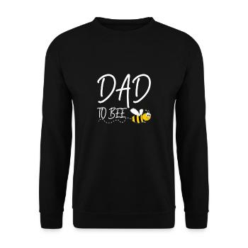 Dad To Bee Werdender Vater Papa T-Shirt 2021 - Unisex Pullover - Schwarz - Vorne - Alina (178cm) & Michal (187cm)