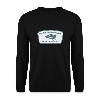 Cadeau rétro d'ange de club de pêche de brochet cool - Sweat-shirt Unisexe - noir - Devant - Alina (178cm) & Michal (187cm)