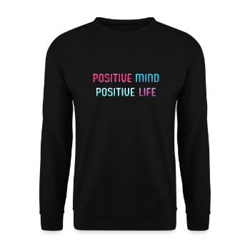 POSITIF, VIE POSITIVE - Sweat-shirt Unisexe - noir - Devant - Alina (178cm) & Michal (187cm)