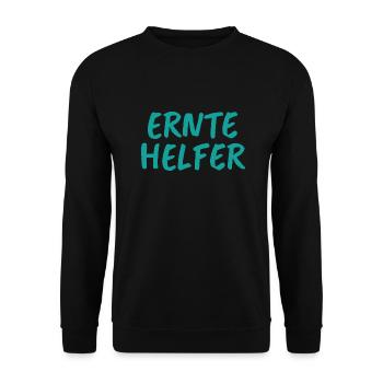 Erntehelfer Geschenk Erntezeit Landwirt Acker - Unisex Pullover - Schwarz - Vorne - Alina (178cm) & Michal (187cm)