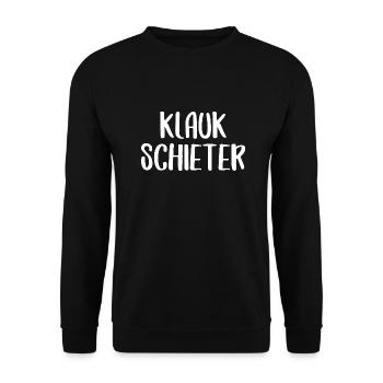 Klugscheißer klug Plattdeutsch platt deutsch - Unisex Pullover - Schwarz - Vorne - Alina (178cm) & Michal (187cm)