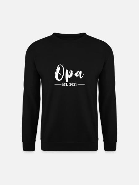 Opa Est. 2021 Geschenk - Unisex Pullover - Schwarz
