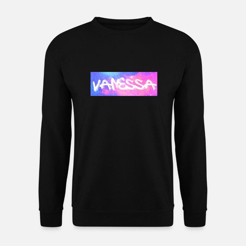 Vanessa Name Geschenk Geschenkidee Galaxie - Unisex Pullover - Schwarz