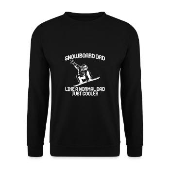 Snowboard Dad Like A Normal Dad Just Cooler - Unisex Pullover - Schwarz - Vorne - Alina (178cm) & Michal (187cm)