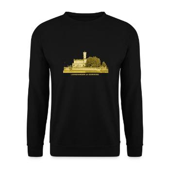 Langenargen Schloss Montfort Bodensee Baden-Württ. - Unisex Pullover - Schwarz - Vorne - Alina (178cm) & Michal (187cm)