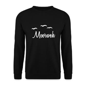 Meerweh Möven - Unisex Pullover - Schwarz - Vorne - Alina (178cm) & Michal (187cm)