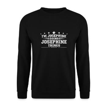 Josephine - Unisex Pullover - Schwarz - Vorne - Alina (178cm) & Michal (187cm)