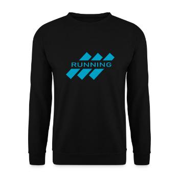 Marathon Running Run jogging - Unisex Sweatshirt - black - Front - Alina (178cm) & Michal (187cm)