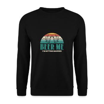 Bière moi je me marie JGA groom - Sweat-shirt Unisexe - noir - Devant - Alina (178cm) & Michal (187cm)