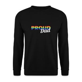 Proud Dad LGBT Gift - Unisex Sweatshirt - black - Front - Alina (178cm) & Michal (187cm)