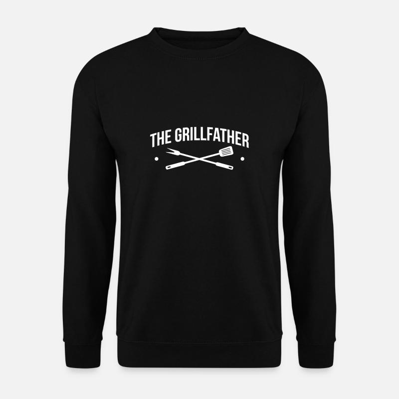 The Grillfather Geschenk Grillen Papa Vater - Unisex Pullover - Schwarz