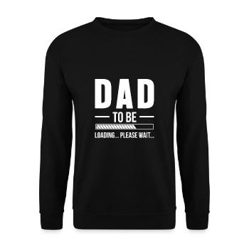 Dad To Be Loading Gift Father-to-Be - Unisex Sweatshirt - black - Front - Alina (178cm) & Michal (187cm)