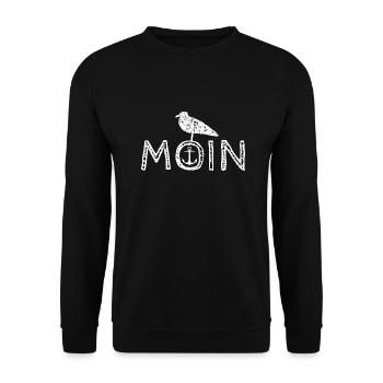 Moin Möwe - Unisex Pullover - Schwarz - Vorne - Alina (178cm) & Michal (187cm)