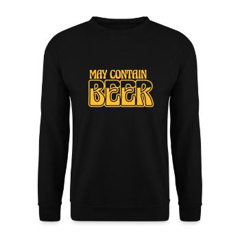 May Contain Beer Logo - Unisex Pullover - Schwarz - Vorne - Alina (178cm) & Michal (187cm)