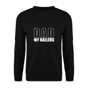 Dad Of Ballers Shirt Geschenk Baseball - Unisex Pullover - Schwarz - Vorne - Alina (178cm) & Michal (187cm)