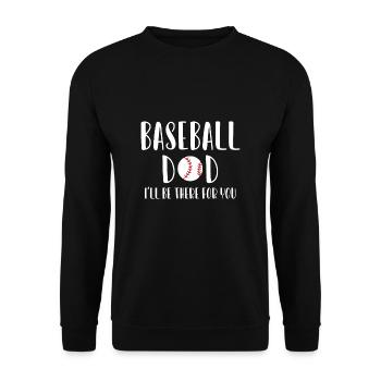 Baseball Papa Je serai là pour toi Chemise - Sweat-shirt Unisexe - noir - Devant - Alina (178cm) & Michal (187cm)