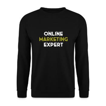 Sonderdesign-Onlinemarketing-Expert - Unisex Pullover - Schwarz - Vorne - Alina (178cm) & Michal (187cm)