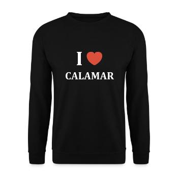 i love calamar - Sweat-shirt Unisexe - noir - Devant - Alina (178cm) & Michal (187cm)