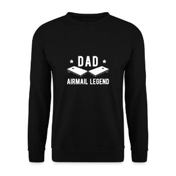 Dad Airmail Legend Shirt Gift - Unisex Sweatshirt - black - Front - Alina (178cm) & Michal (187cm)