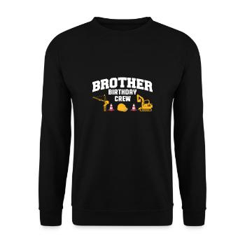 Brother Birthday Crew Geburtstag Chemise - Sweat-shirt Unisexe - noir - Devant - Alina (178cm) & Michal (187cm)