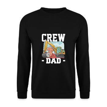 Crew Dad Excavator Driver Shirt Cadeau - Sweat-shirt Unisexe - noir - Devant - Alina (178cm) & Michal (187cm)