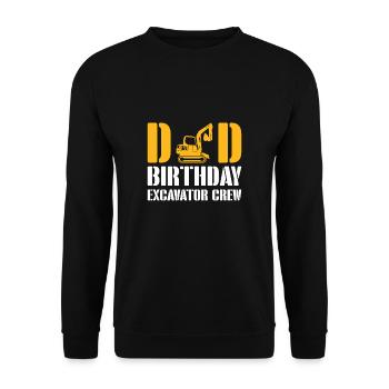 Dad Birthday Excavator Shirt Gift Excavator - Unisex Sweatshirt - black - Front - Alina (178cm) & Michal (187cm)