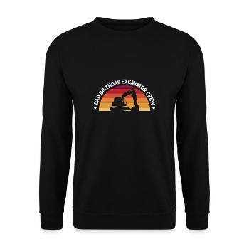 Dad Birthday Excavator Shirt Gift Excavator - Unisex Sweatshirt - black - Front - Alina (178cm) & Michal (187cm)