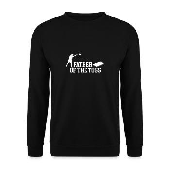 Father Of The Toss Vater Papa Cornhole Shirt - Unisex Sweatshirt - black - Front - Alina (178cm) & Michal (187cm)