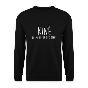 kiné le meilleur taffs / humour Kinésithérapeute - Sweat-shirt Unisexe - noir - Devant - Alina (178cm) & Michal (187cm)