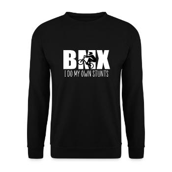 bmx je fais mes propres cascades - Sweat-shirt Unisexe - noir - Devant - Alina (178cm) & Michal (187cm)